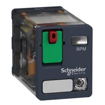 Przekaźnik mocy 230V AC styki 1 C/O 15A LED przycisk test RPM22P7
