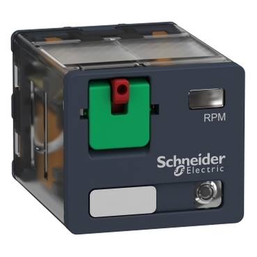 Przekaźnik mocy 24V AC styki 3 C/O 15A LED przycisk test RPM32B7