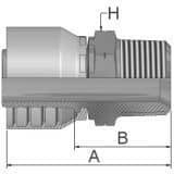 Złącze proste seria 48 rozmiar 6 DN10 średnica wew 9,5 mm przyłącze 3/8" BSP 19148-6-6