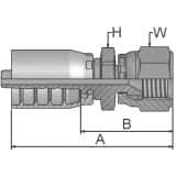 Złącze proste seria 48 rozmiar 10 DN16 średnica wew 15,9 mm przyłącze 16 mm Komatsu 1XU48-10-10