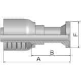 Złącze proste seria 70 rozmiar 12 DN19 średnica wew 19,1 mm przyłącze 3/4" Flansza 11570-12-12