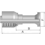 Złącze proste seria 70 rozmiar 12 DN19 średnica wew 19,1 mm przyłącze 1/2" Flansza 16A70-8-12