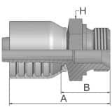 Złącze proste seria 70 rozmiar 6 DN10 średnica wew 9,5 mm przyłącze 1/2" BSP 1D970-8-6