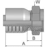 Złącze proste seria 70 rozmiar 8 DN12 średnica wew 12,7 mm przyłącze 17 mm French Standard 1F470-17-8