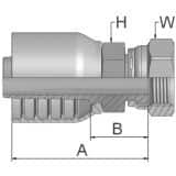Złącze proste seria 70 rozmiar 6 DN10 średnica wew 9,5 mm przyłącze 3/8" ORFS  1JC70-6-6-SM