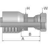 Złącze proste seria 70 rozmiar 10 DN16 średnica wew 15,9 mm przyłącze 5/8" ORFS 1JS70-10-10-SM