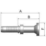 Złącze proste seria VS rozmiar 8 DN12 średnica wew 12,7 mm przyłącze 1/2" Flansza K6AVS-8-8