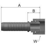Złącze proste seria VS rozmiar 6 DN10 średnica wew 9,5 mm przyłącze 3/8" BSP K92VS-6-6