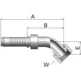 Złącze 45° kątowe seria VS rozmiar 6 DN10 średnica wew 9,5 mm przyłącze 1/2" BSP KB1VS-8-6