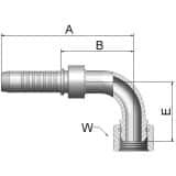 Złącze 90° kątowe seria VS rozmiar 6 DN10 średnica wew 9,5 mm przyłącze 1/2" BSP KB2VS-8-6