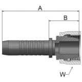 Złącze proste seria VS rozmiar 8 DN12 średnica wew 12,7 mm przyłącze 17 mm French Standard KF4VS-17-8