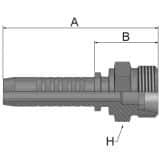 Złącze proste seria VS rozmiar 8 DN12 średnica wew 12,7 mm przyłącze 17 mm French Standard  KFGVS-17-8