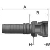 Złącze proste seria V4  rozmiar 16 DN25 średnica wew 25,4 mm przyłącze  JIC 37° K06V4-16-16