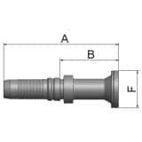 Złącze proste seria V4  rozmiar 24 DN38 średnica wew 38,1 mm przyłącze  Flansza K6AV4-24-24