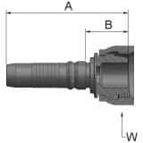 Złącze proste seria V4  rozmiar 12 DN19 średnica wew 19,1 mm przyłącze  French Standard  KFGV4-27-12
