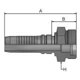 Złącze proste seria V4 rozmiar 16 DN25 średnica wew 25,4 mm przyłącze French Standard KFGV4-33-16