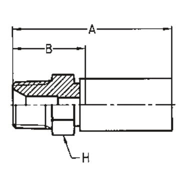 Złącze proste seria PX rozmiar 6 DN10 średnica wew 9,5 mm przyłącze 1/2 - 14 NPT 101PX-8-06