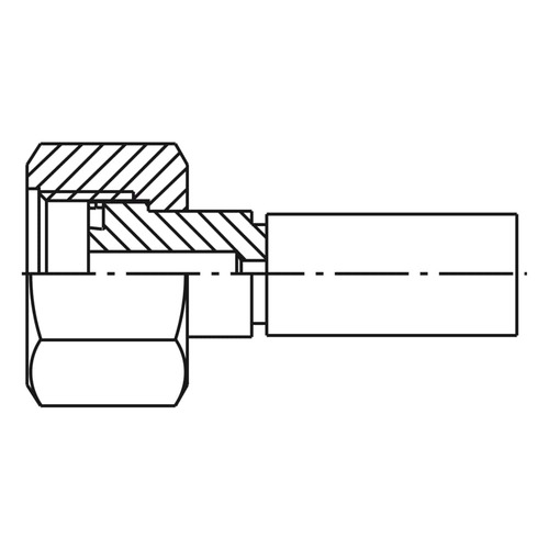 Złącze proste seria PX rozmiar 4 DN6 średnica wew 6,4 mm przyłącze 21.8 x 1/14  1GAPX-8-04BF