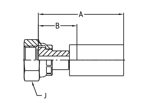 Złącze 45° kątowe seria PX rozmiar 5 DN5 średnica wew 7,9 mm przyłącze 9/16 - 18 O-Lok/ORFS 1J7PX-4-05