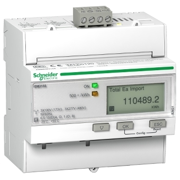 PowerLogic Licznik energii trójfazowy 63A kl 1 MID Modbus A9MEM3155