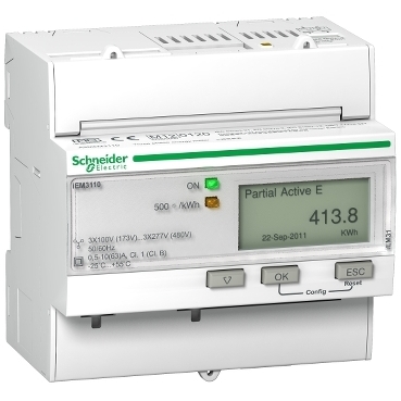 PowerLogic Licznik energii trójfazowy 63A kl 1 imp MID A9MEM3110