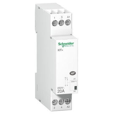 Stycznik modułowy iCT50+20-10-230 20A 1NO 50Hz 230 VAC A9C15030