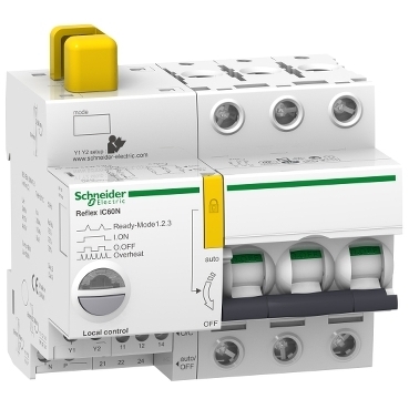 Sterowanie oświetleniem REFLEX iC60N TI24 charakterystyka B 63A 3P A9C61363