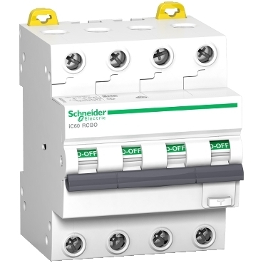 Wyłącznik iC60 RCBO - 4P - 32 A - C - 6000A/6kA - 30 mA - AC typ A9D57432