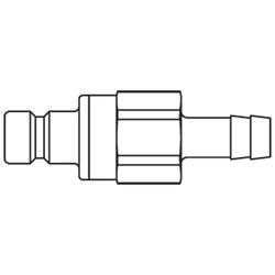 króciec szybkozłącza DN12 pod wąż Ø 19mm 57SBTF19MPN