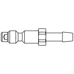króciec szybkozłącza DN2,5 pod wąż Ø 4mm 50SFTF04MXN
