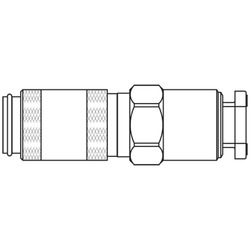 Szybkozłącze żeńskie DN2,7 pod wąż Ø 4mm 20KARP04MPN