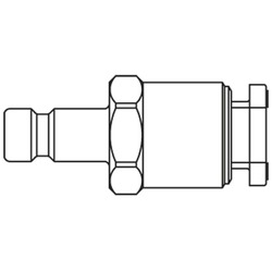 króciec szybkozłącza DN2,7 pod wąż Ø 4mm 20SFRP04MPN
