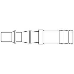 króciec szybkozłącza DN5,5 pod wąż Ø 10mm 19SFTF10SXN