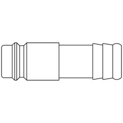 nypel króciec szybkozłacza DN10 pod wąż Ø16  mm 41SFTF16MXN