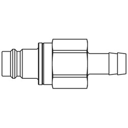 nypel króciec szybkozłacza DN19 pod wąż Ø19 mm 39SBTF19MPX