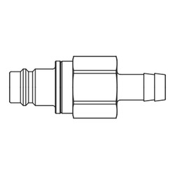 nypel króciec szybkozłacza DN19 pod wąż Ø19 mm 39SLTF19MPN