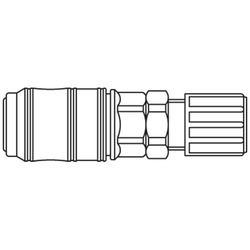 szybkozłącze DN7 pod wąż Ø10x12  mm 48KBKP12FVXS