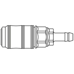 szybkozłącze DN7 pod wąż Ø9  mm 48KFTF09FVP