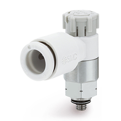 Zawór zwrotno dławiący kątowy 3.2 mm M3x0,5 AS1201F-M3-23A-X790