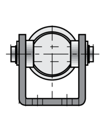 mocowanie wahliwe tylne do siłownika Ø 32 mm seria R PD 40390