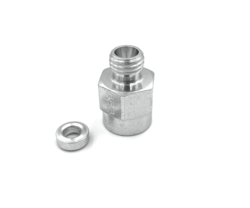 przyłączka manometru z nakrętką obrotową gwint wew G1/2 z nakrętką obrotową  Ø zew rury 6mm M14x1,5 MAVE06SR71