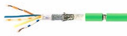 S-ftp, 4 żyły, kategoria 5e HELUKAT 100S 4X1X0,15 mm2 izol żyły pp, opona pur 82838