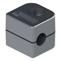 Zacisk (1 szt. - 2 części) Ø rury 8 mm Aluminium RAA008X