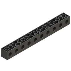 Multizasick 10 otwory, 5 śrub (1 szt. = 2 częsci) Ø rury 10 mm Polyamid 6 RANGM210E10X