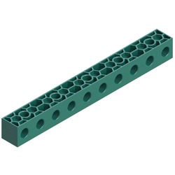 Multizasick 10 otwory, 5 śrub (1 szt. = 2 częsci) Ø rury 12 mm Polypropylene RAPM212E10X