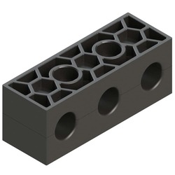 Multizasick 3 otwory, 2 śruby (1 szt. = 2 częsci) Ø rury 18 mm Guma RAVGM318B3X