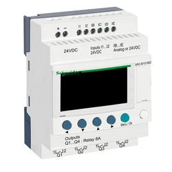 Przekaźnik Zelio Logic 6 wejść 4 wyjścia LCD RTC 24VDC SR3B101BD