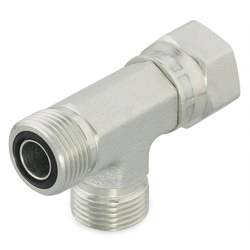 Złączka trójnikowa niesymetryczna z nakrętką obrotową Ø zew rury 18mm 3/4'' gwint 1 3/16-12 1 3/16-12 12R6MLOSS