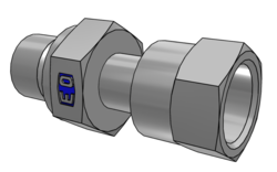 Przyłączka prosta Ø zew rury 12mm 1/2'' gwint 1/4 13/16-16 8-4F642EDMLSS