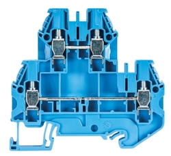 Złącze piętrowe 4mm2 śrubowe niebieskie WT 4 E  BL 58.504.7055.6